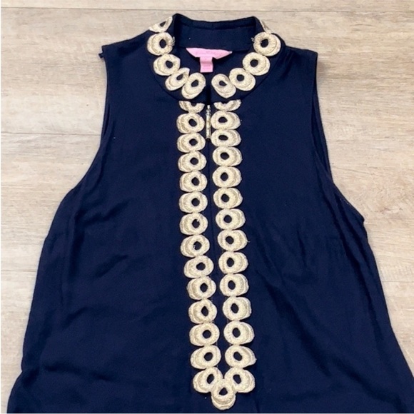 Lilly Pulitzer, Jane Shift Dress,Made in SRI LANKA,Lightweight,Blue,EUC,Size 4 - Picture 2 of 10